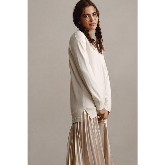 NWT Anthropologie Pleated Twofer Sweater Dress - Medium - Picture 3 of 5